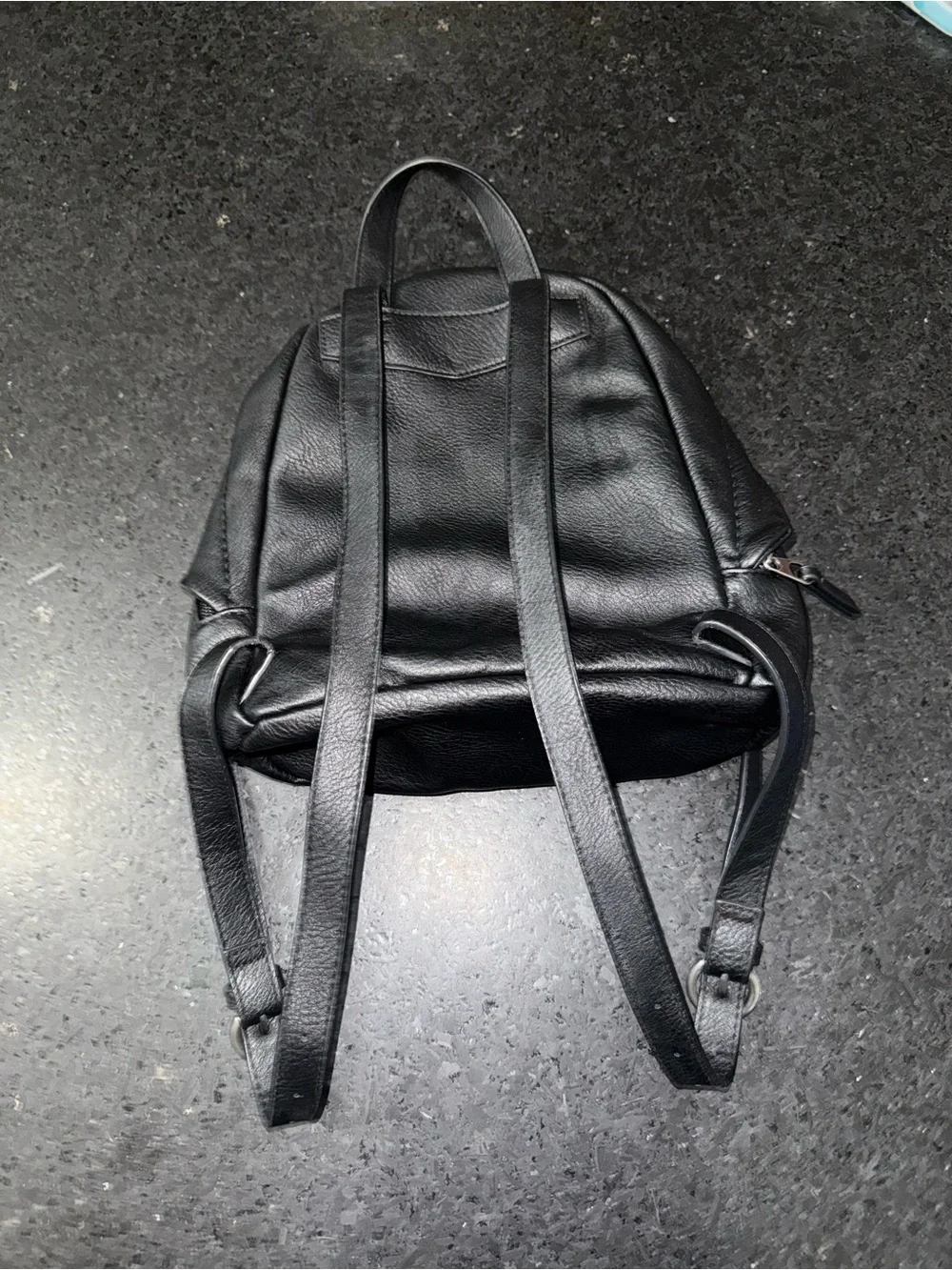 UEC Universal Thread BLACK Faux Leather Mini Backpack